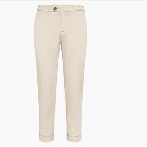 Brunello Cucinelli: Garbadine Paints (Size 48, Color Beige)